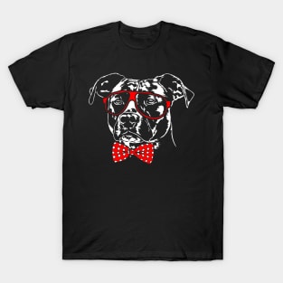 Cute American Pitbull Terrier dog Portrait T-Shirt